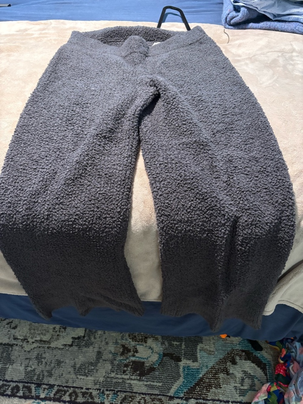 Aerie Cozy Charcoal Gray Sherpa Lounge Pants